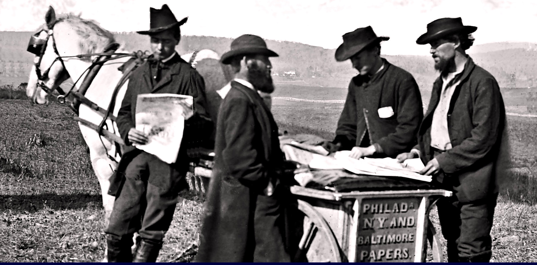 Civil War newspaper vendor, 1863